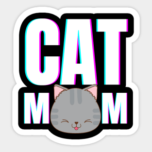 Cat Mom (Cat Head Edition) Sticker